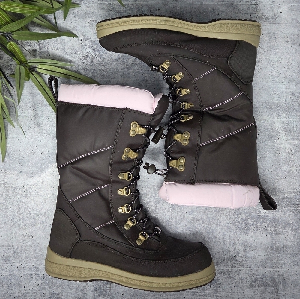 C9 By Champion Nanette Brown Light Pink Winter Snow Boots Size 6